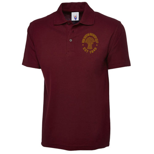 Burgundy Barley Sheaf Logo Polo Shirt With Back Print